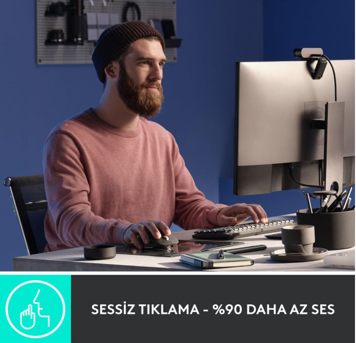 Logitech MX Master 3S Performans Kablosuz Mouse, 8.000 DPI, Sessiz, Ergonomik, Ultra Hızlı Kaydırma, Çoklu Cihaz Özelliği, Bluetooth, Logi Bolt USB Alıcı, Siyah